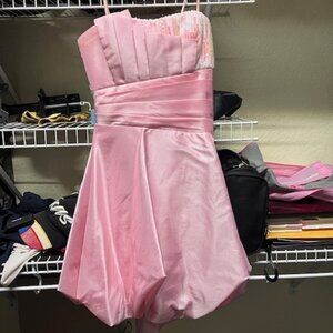 Pink cocktail formal prom dress
